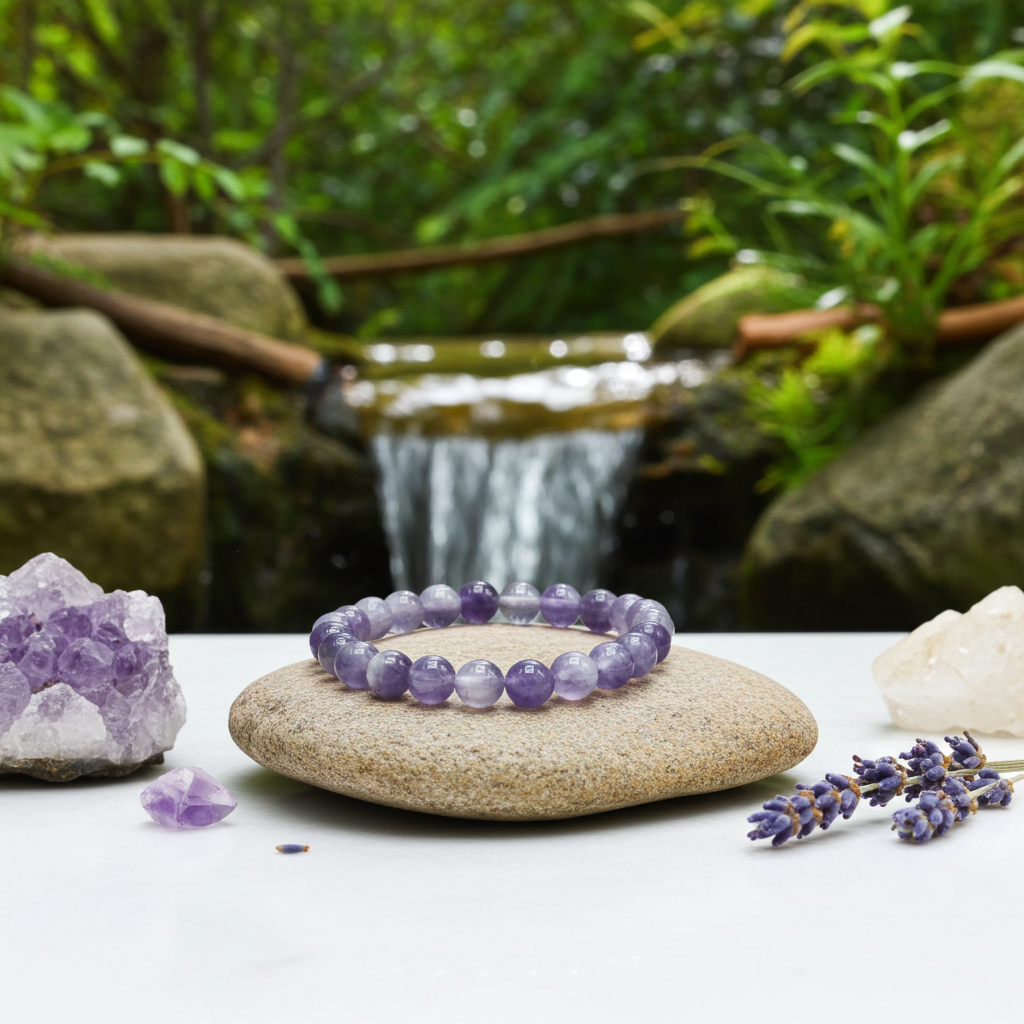 Gemstone Manifestation Bracelet - Amethyst - Calmness