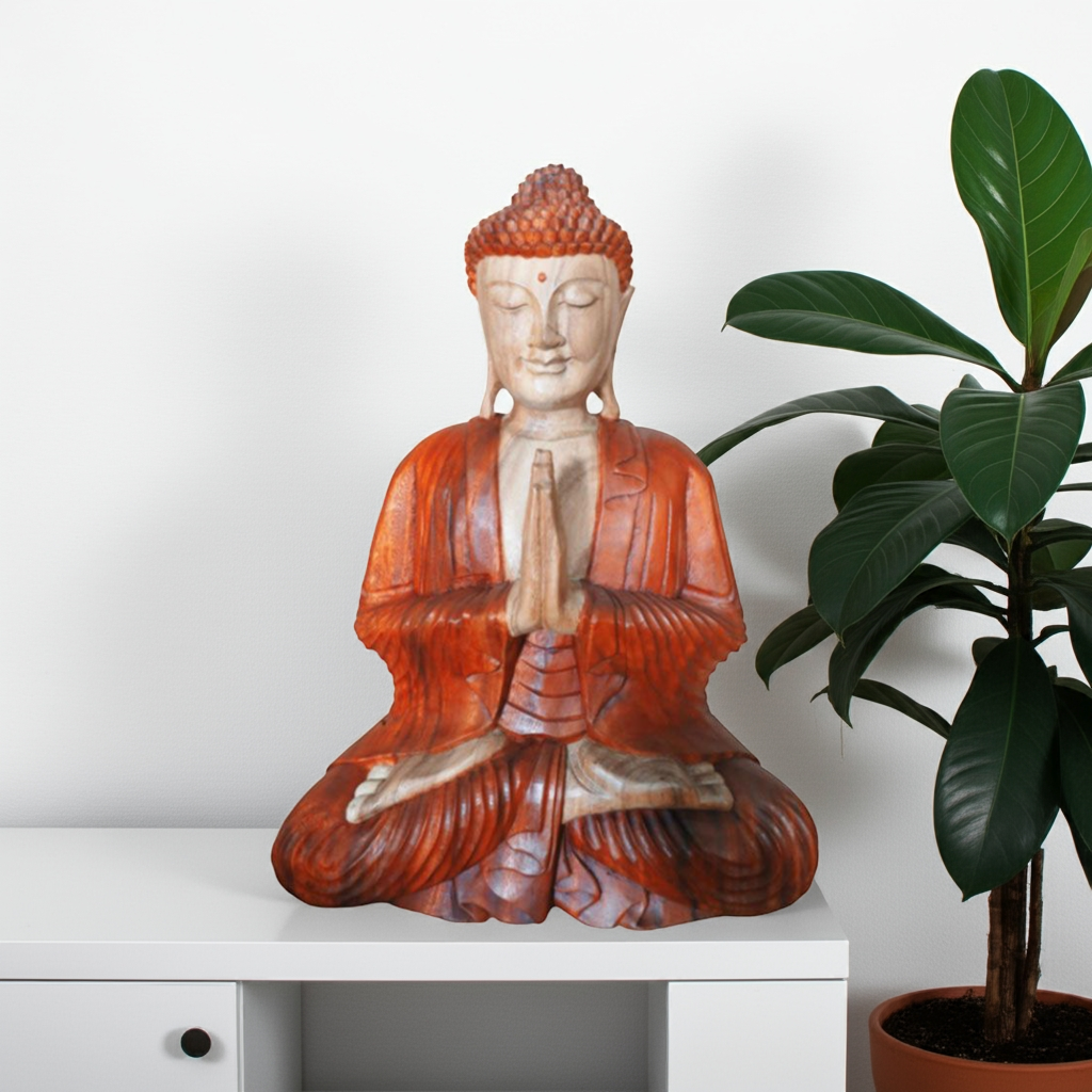 Hand Carved 60cm Welcome Buddha Statue