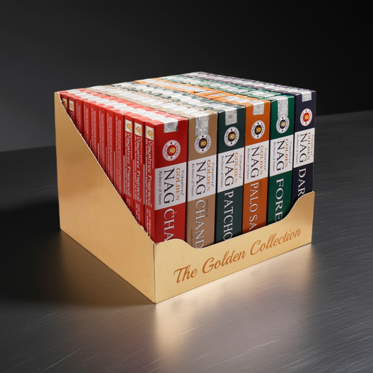 The Golden Collection Box of Incense – 72 Boxes Total (12 x 6 Assorted Fragrances)