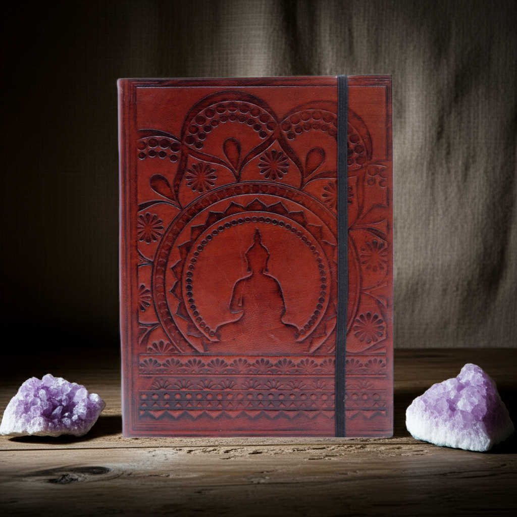 Medium Journal with strap - Tibetan Mandala