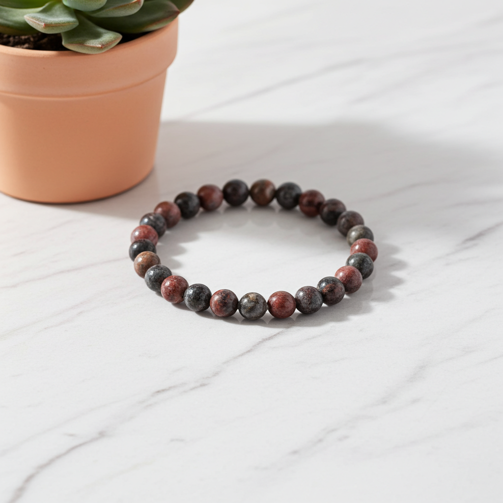 Leopard Skin Jasper Courage Manifestation Gemstone Bracelet