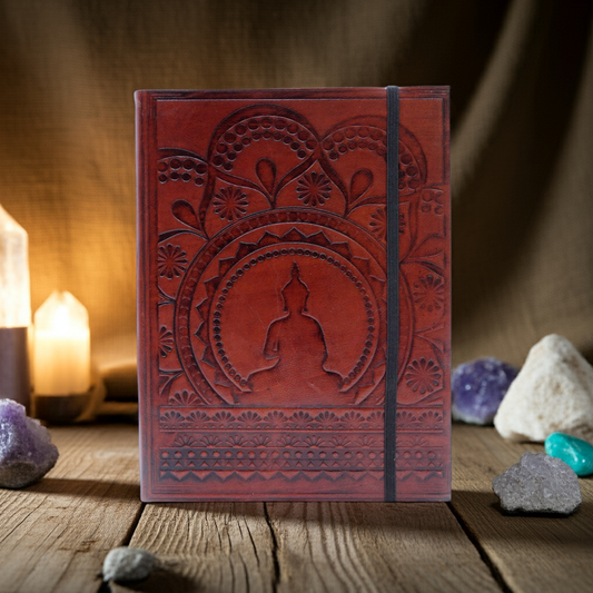 Medium Journal with strap - Tibetan Mandala