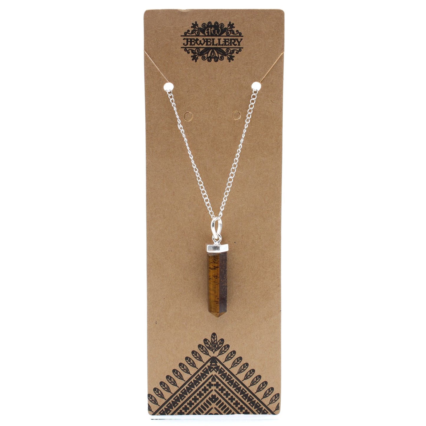 Tigers Eye Gemstone Classic Point Pendant