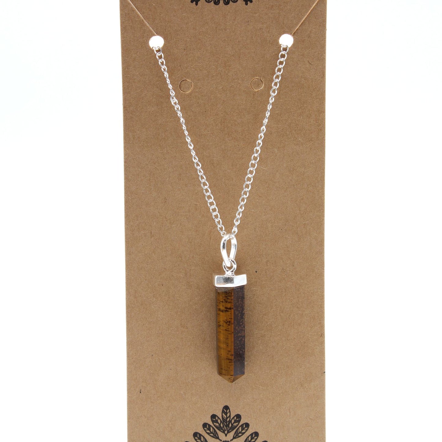 Tigers Eye Gemstone Classic Point Pendant