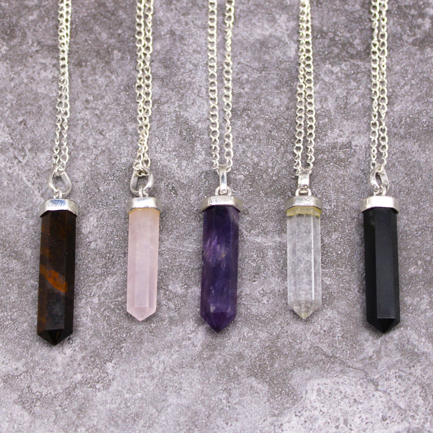 Tigers Eye Gemstone Classic Point Pendant