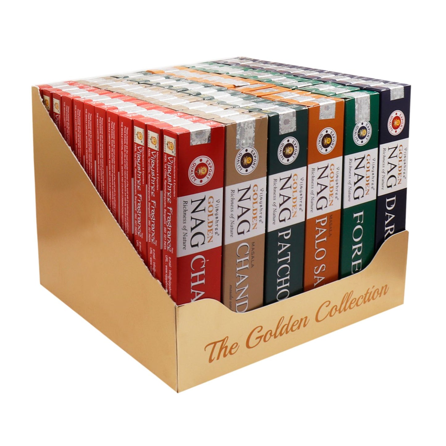 The Golden Collection Box of Incense – 72 Boxes Total (12 x 6 Assorted Fragrances)
