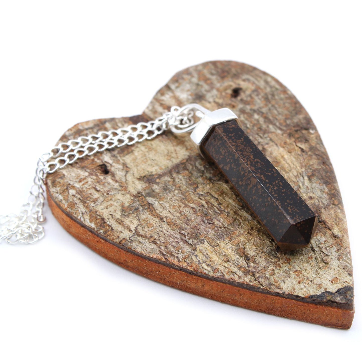 Tigers Eye Gemstone Classic Point Pendant