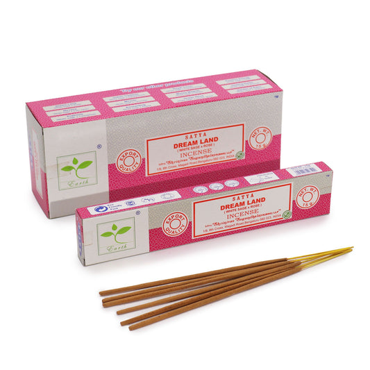 Premium Satya Incense 15gm - Dream Land (White Sage & Rose)