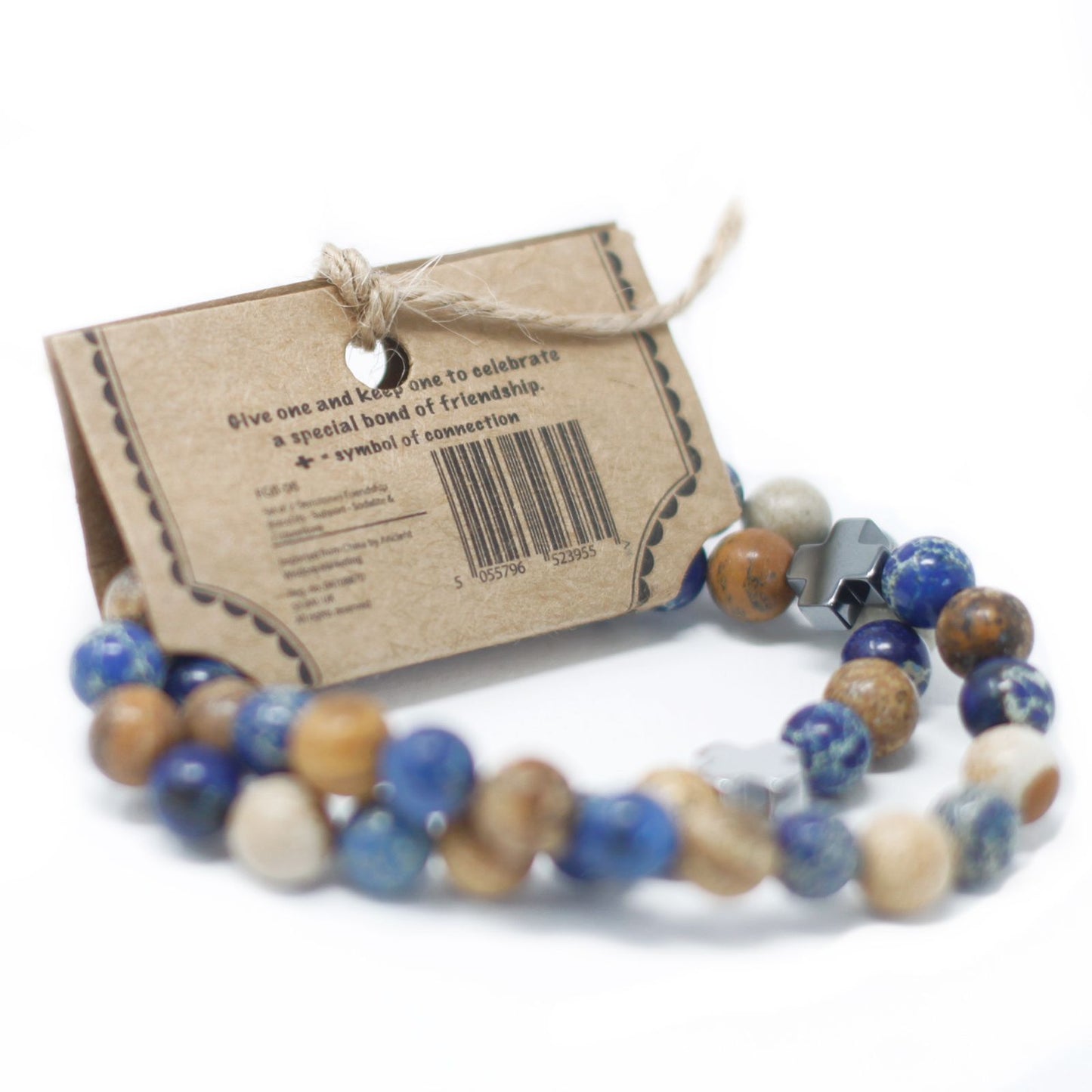 Set of 2 Gemstones Friendship Bracelets - Amethyst & Rose Quartz