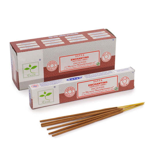 Premium Satya Incense 15gm - Enchanting (White Sage & Amber)