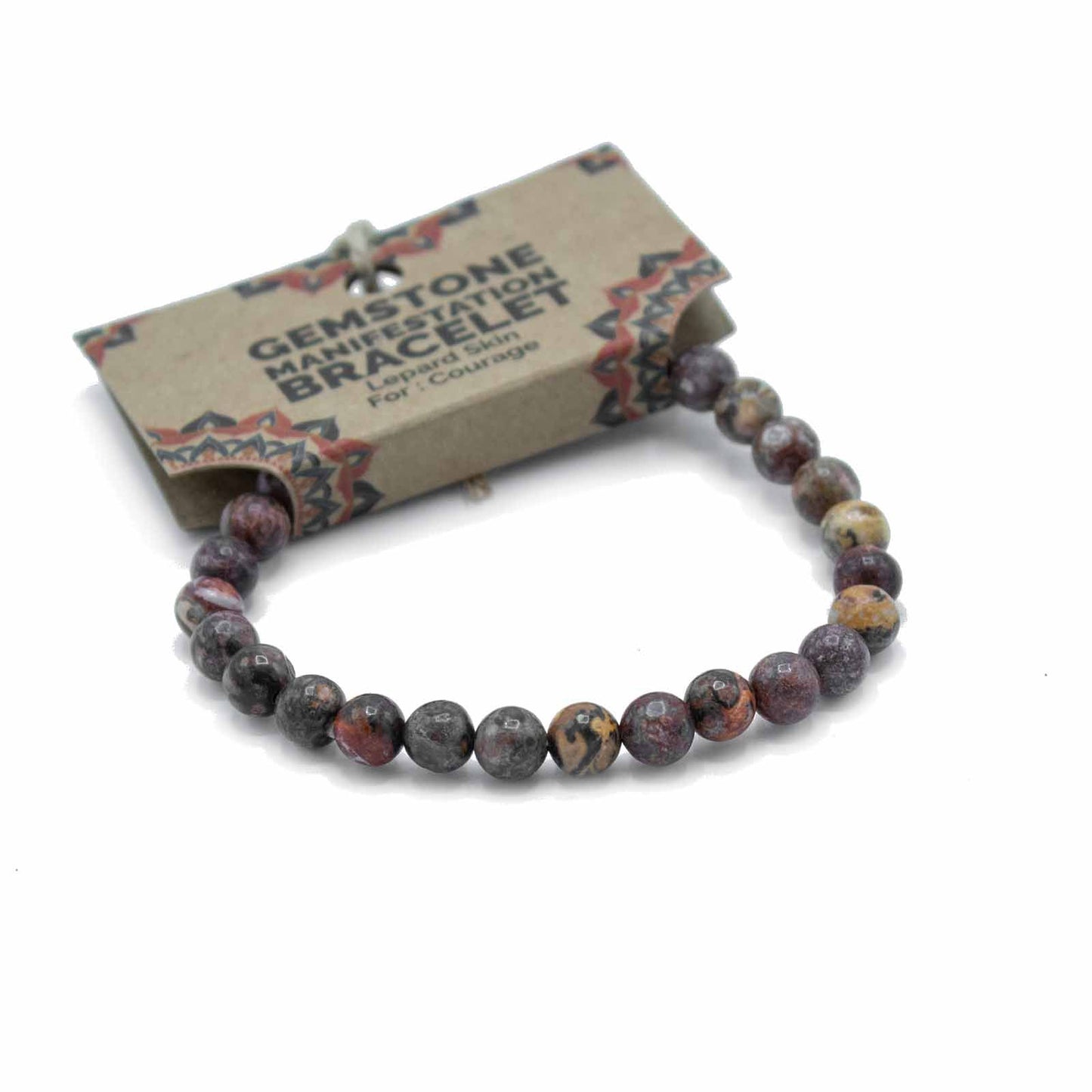 Leopard Skin Jasper Courage Manifestation Gemstone Bracelet
