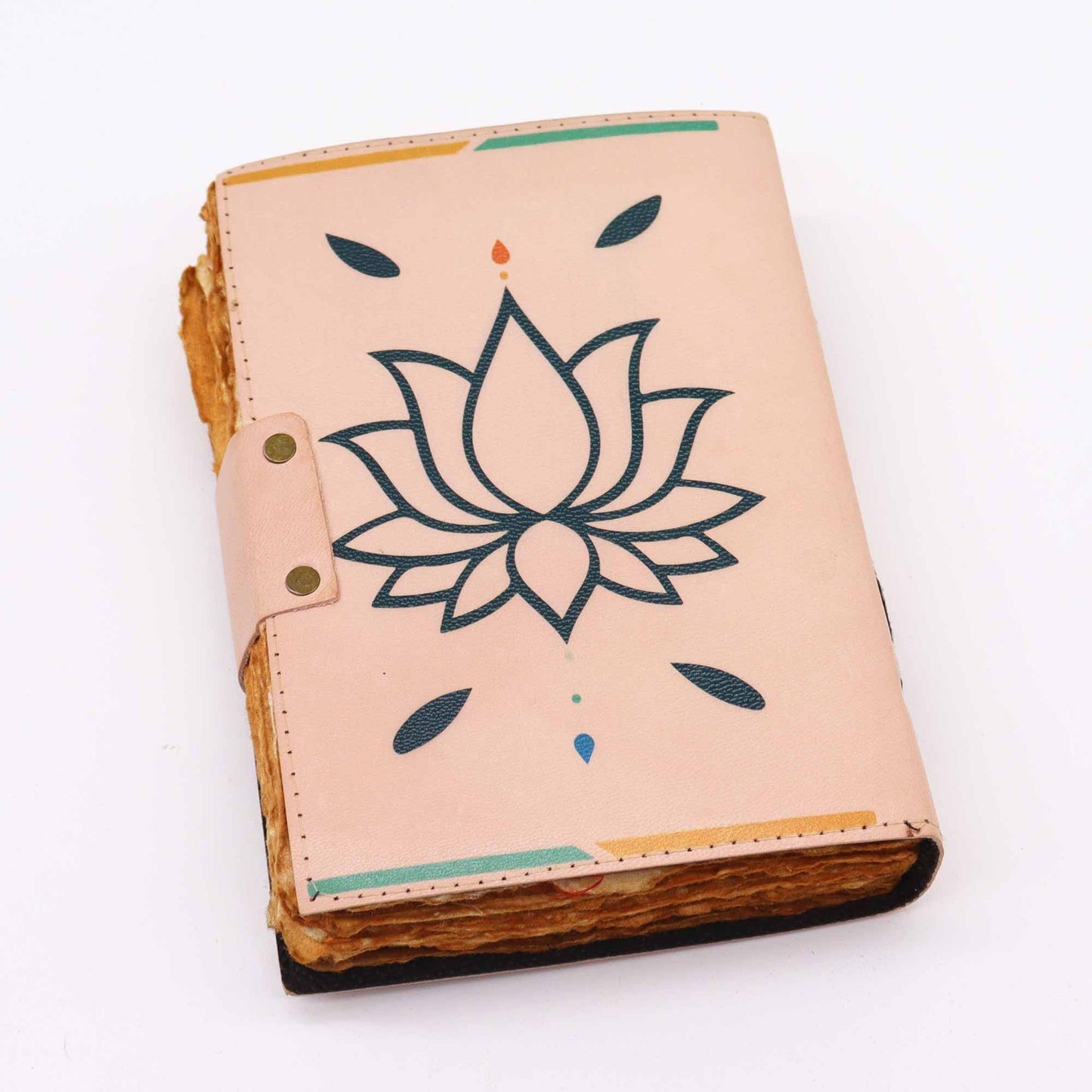 Leather Seven Chakra Colours Tea Stained Journal