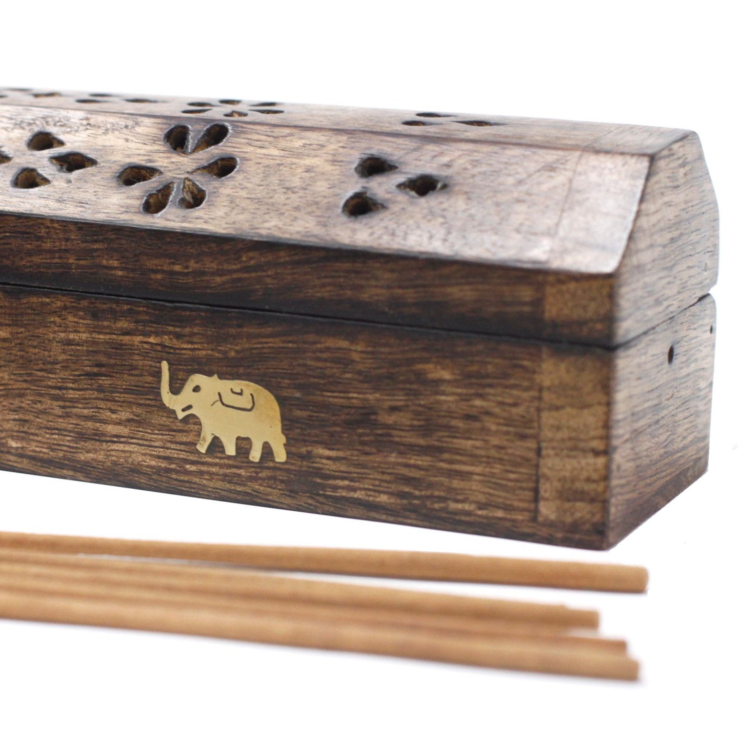 Hand-Carved Elephant Incense Holder