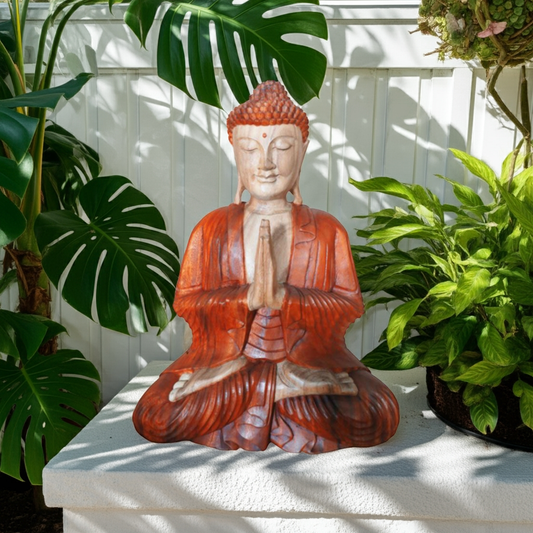 Hand Carved 60cm Welcome Buddha Statue