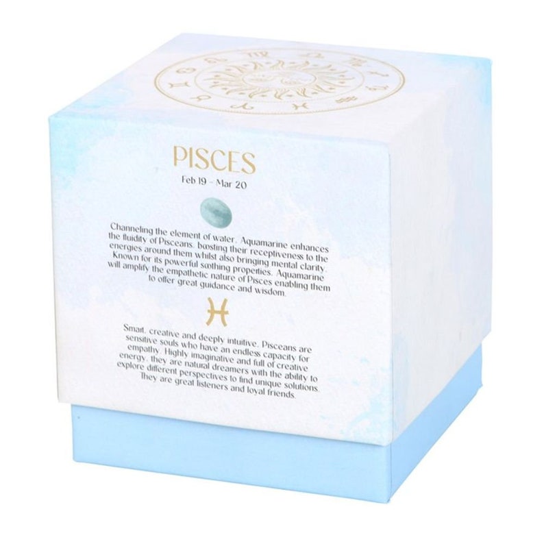 Pisces Gardenia Gemstone Zodiac Candle