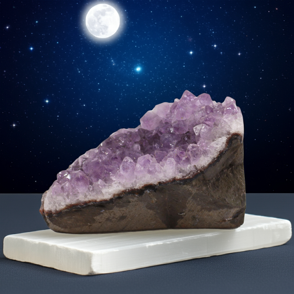 Natural Raw High Grade Amethyst Standing Cluster