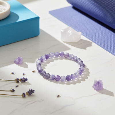Gemstone Manifestation Bracelet - Amethyst - Calmness