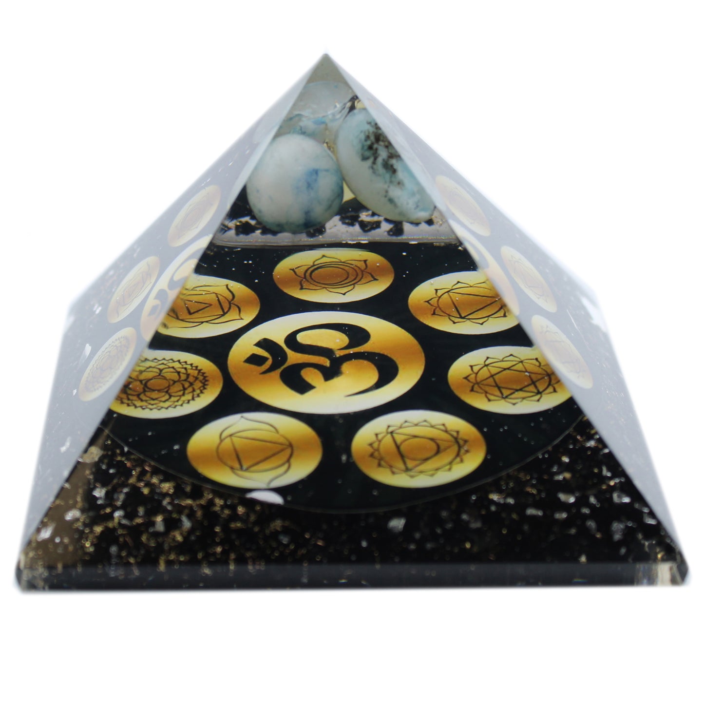 Orgonite Pyramid - Midnight Om Chakra - 90mm