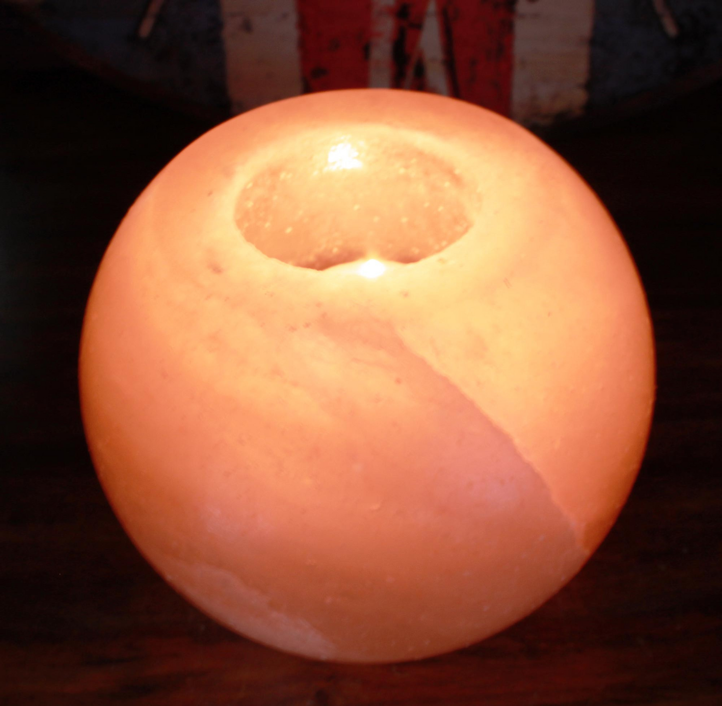 Salt Candle Holder - Round