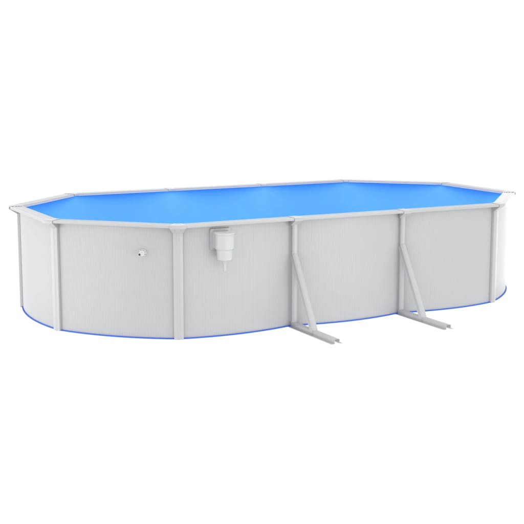 vidaXL Swimming Pool with Safety Ladder 610x360x120 cm