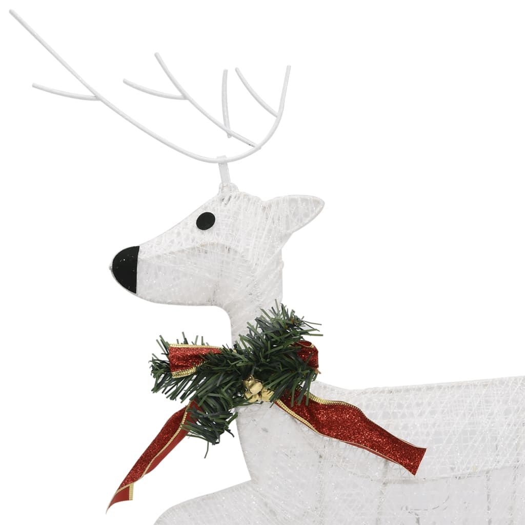 vidaXL Christmas Reindeers 2 pcs White 40 LEDs