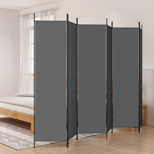 vidaXL 6-Panel Room Divider Anthracite 300x200 cm Fabric