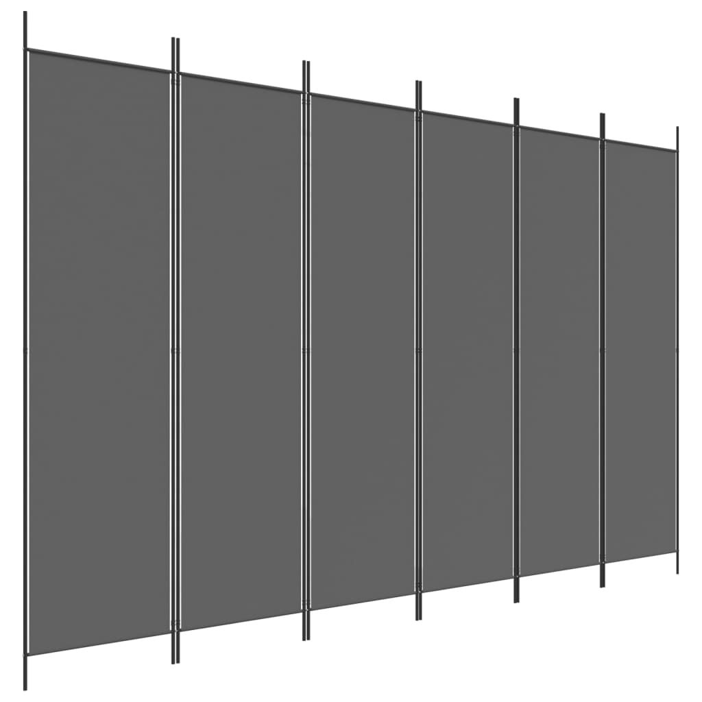 vidaXL 6-Panel Room Divider Anthracite 300x200 cm Fabric