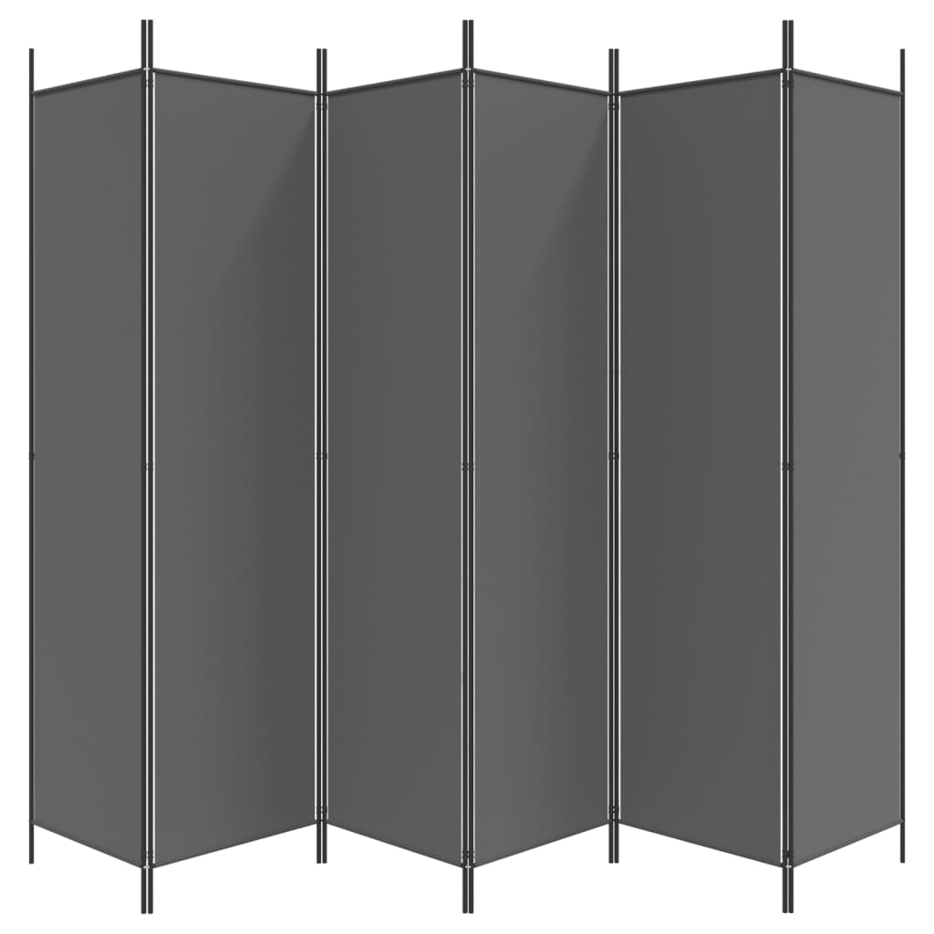 vidaXL 6-Panel Room Divider Anthracite 300x200 cm Fabric