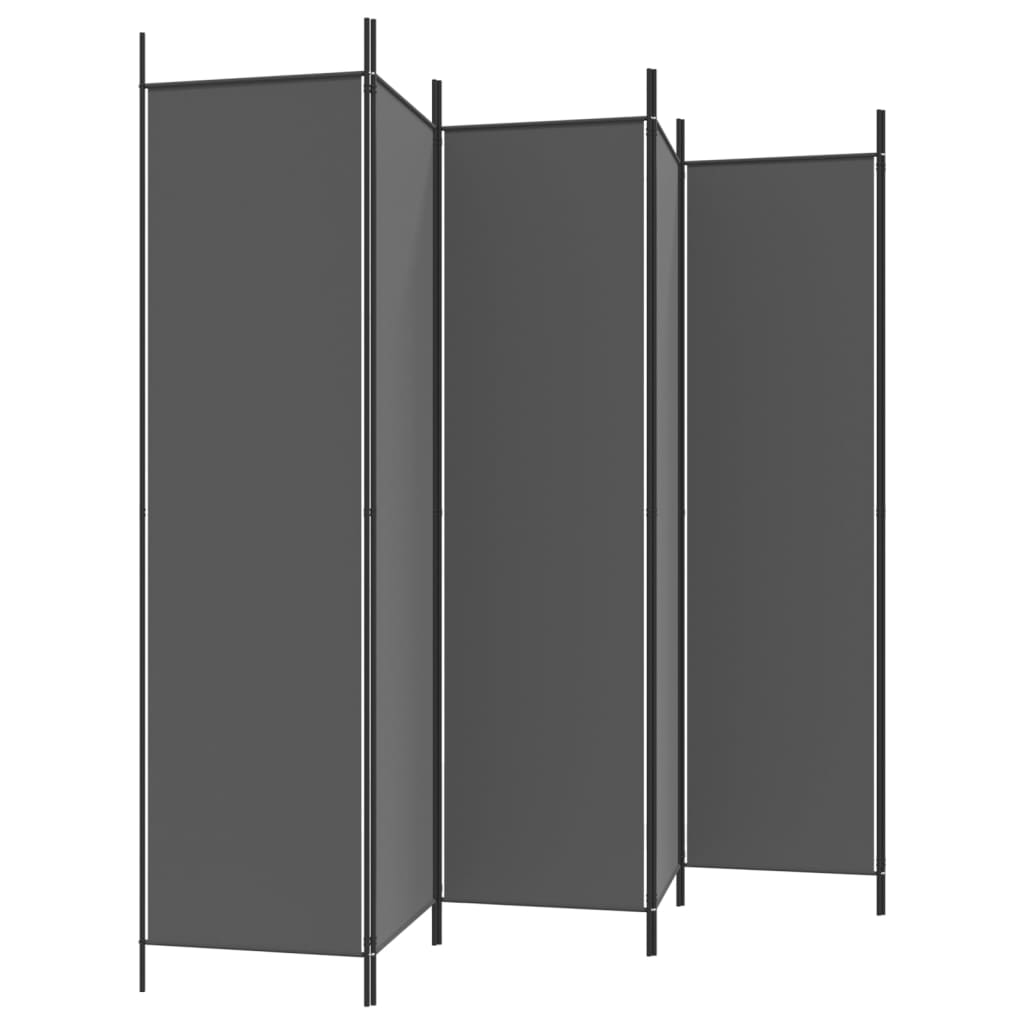 vidaXL 6-Panel Room Divider Anthracite 300x200 cm Fabric