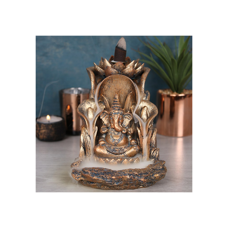 Bronze Ganesh Backflow Incense Burner