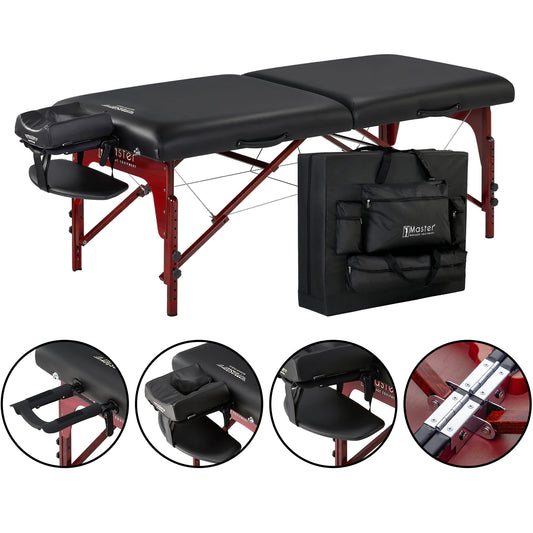 Luxury Portable Memory Foam Master Massage Table with Carry Case