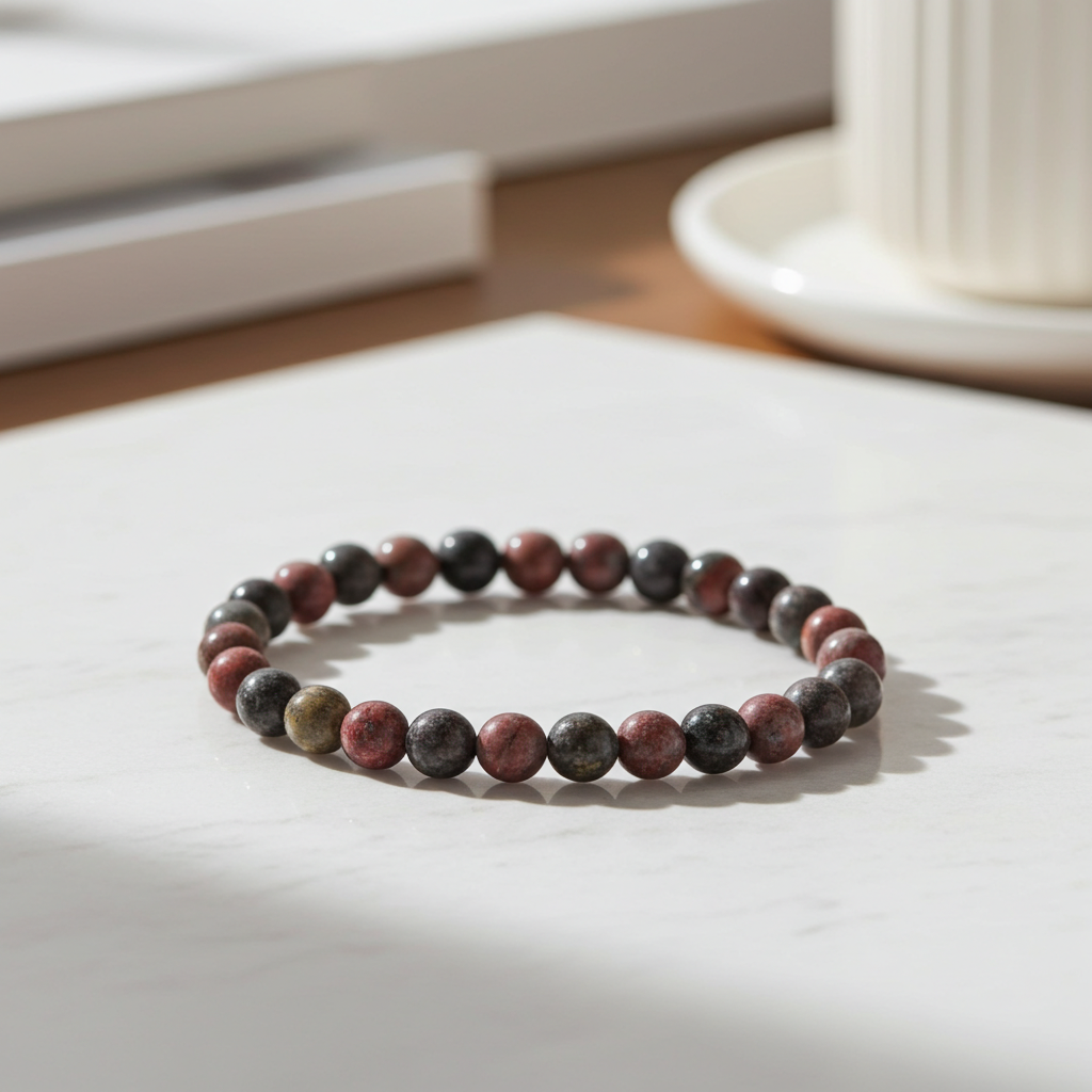 Leopard Skin Jasper Courage Manifestation Gemstone Bracelet