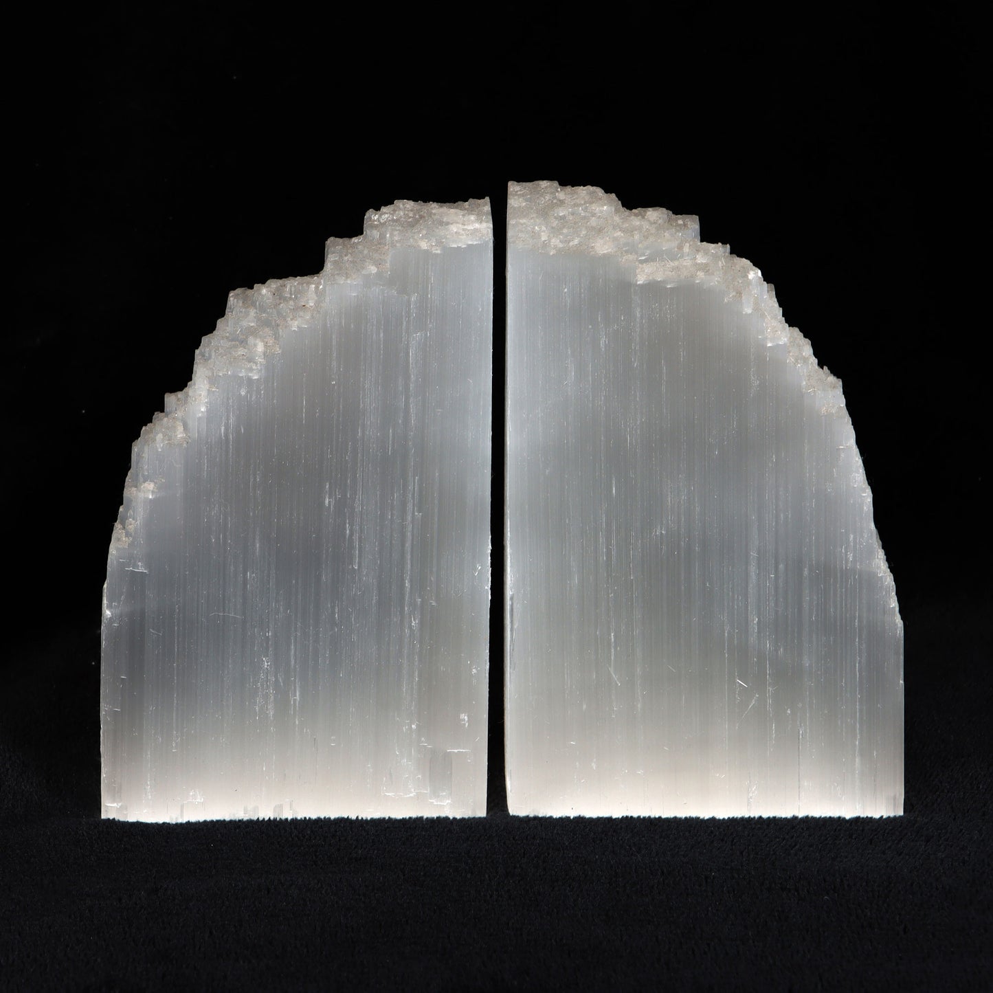 Selenite Crystal Bookends