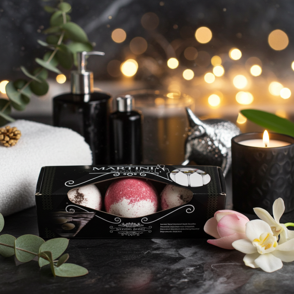 Set of Three Martini Bath Bombs