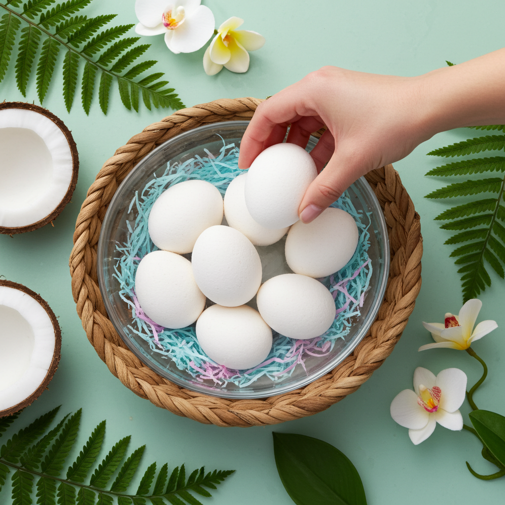 Set of 30 Coconut Bath Eggs