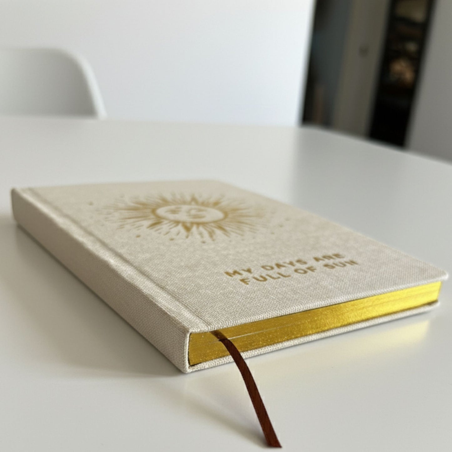 Gratitude Journal - My Days are Full of Sun - Ivory with Gold Lining - 120 pages