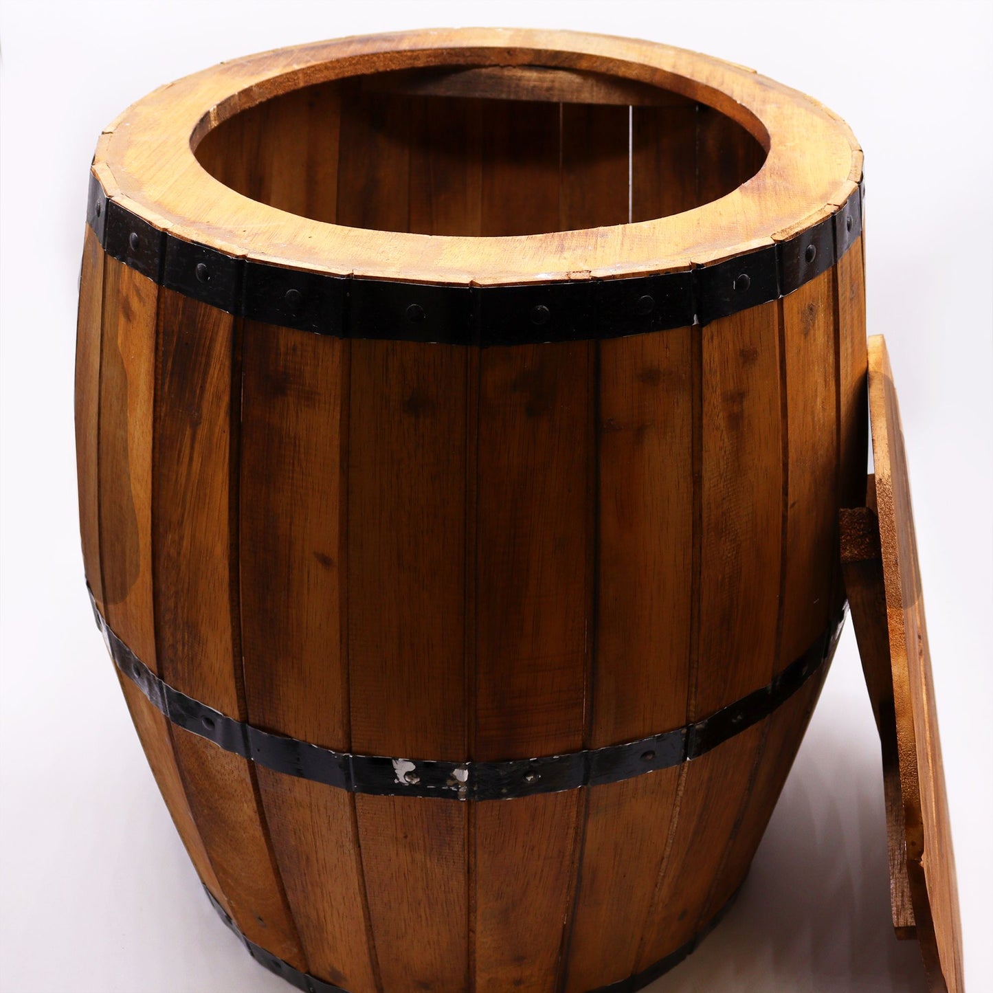 Parasol Base & Beer Barrel Table – Natural Wood 60 x 48.5 cm