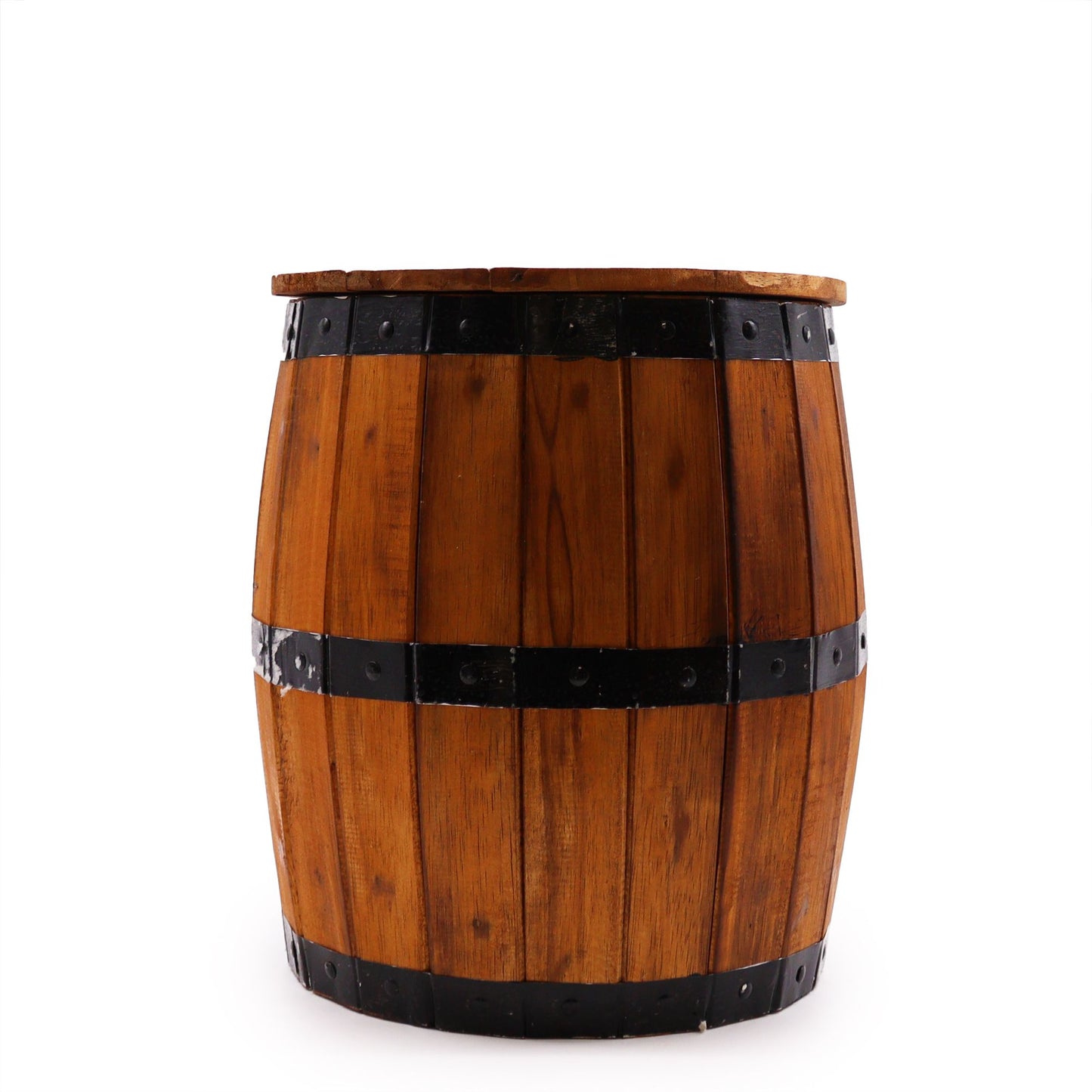 Parasol Base & Beer Barrel Stool – Natural Wood 38 x 32 cm