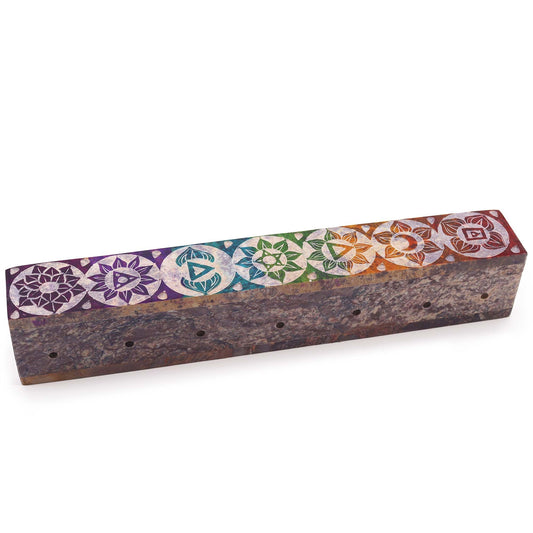 Soapstone Incense Holder - Chakra Edition