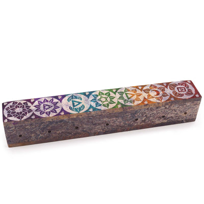 Soapstone Incense Holder - Chakra Edition