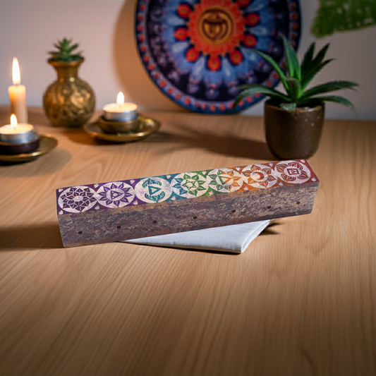 Soapstone Incense Holder - Chakra Edition