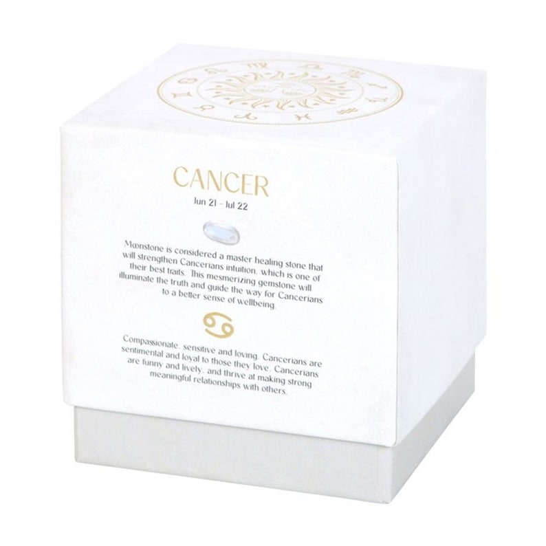 Cancer Orange & Chamomile Gemstone Zodiac Candle