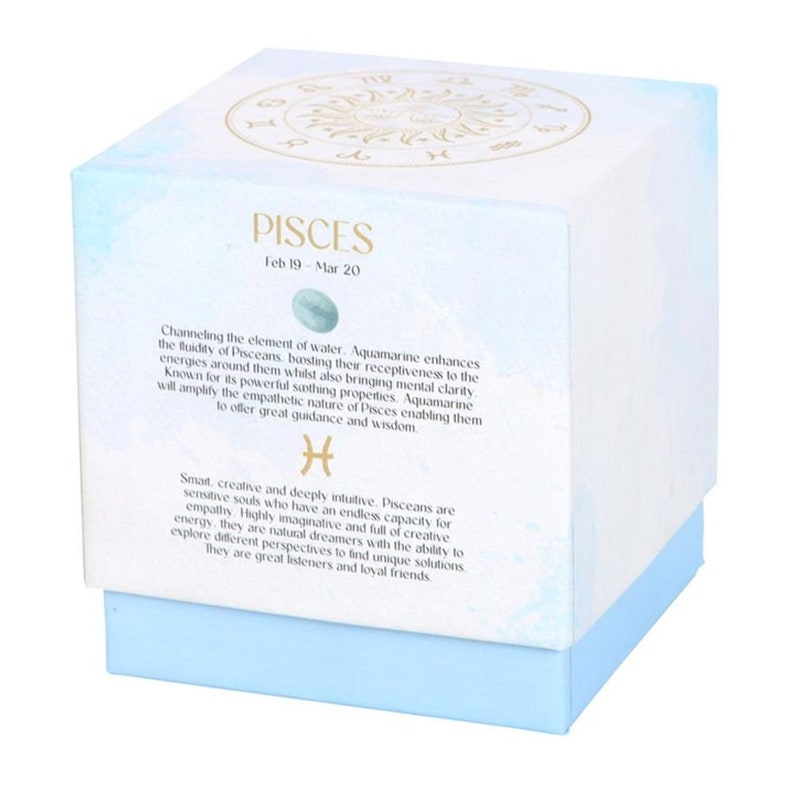 Pisces Gardenia Gemstone Zodiac Candle